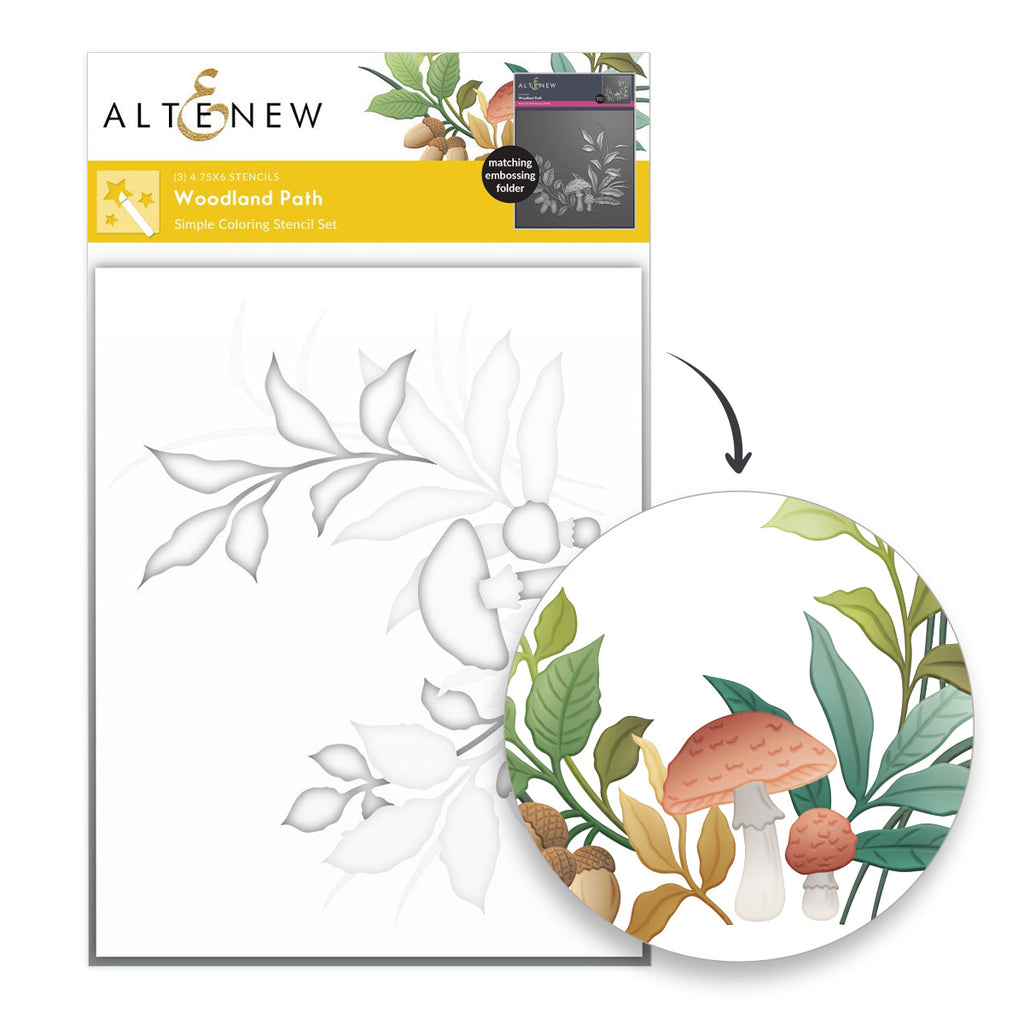 Altenew Woodland Path Coloring Stencils alt10987