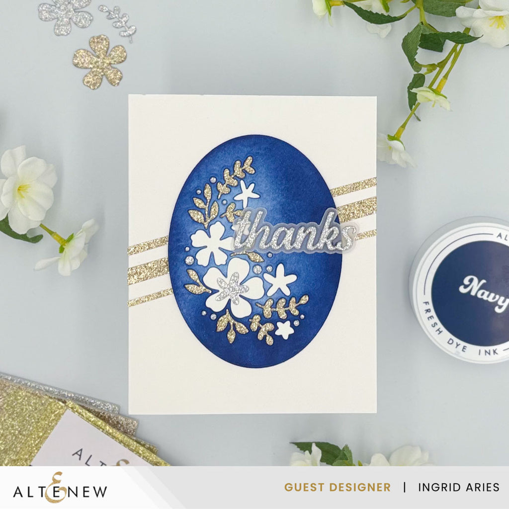 Altenew Zero-Waste Oval Serenity Dies alt10802 flowers