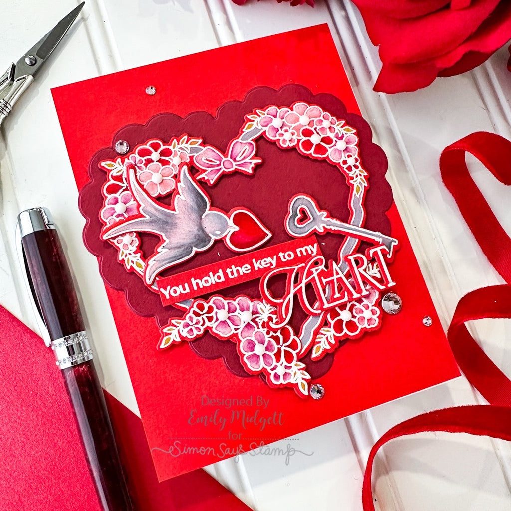 Simon Says Stamp Always and Forever Companions Wafer Dies 1246sdc To Be Loved Valentine's Day Card | color-code:ALT06