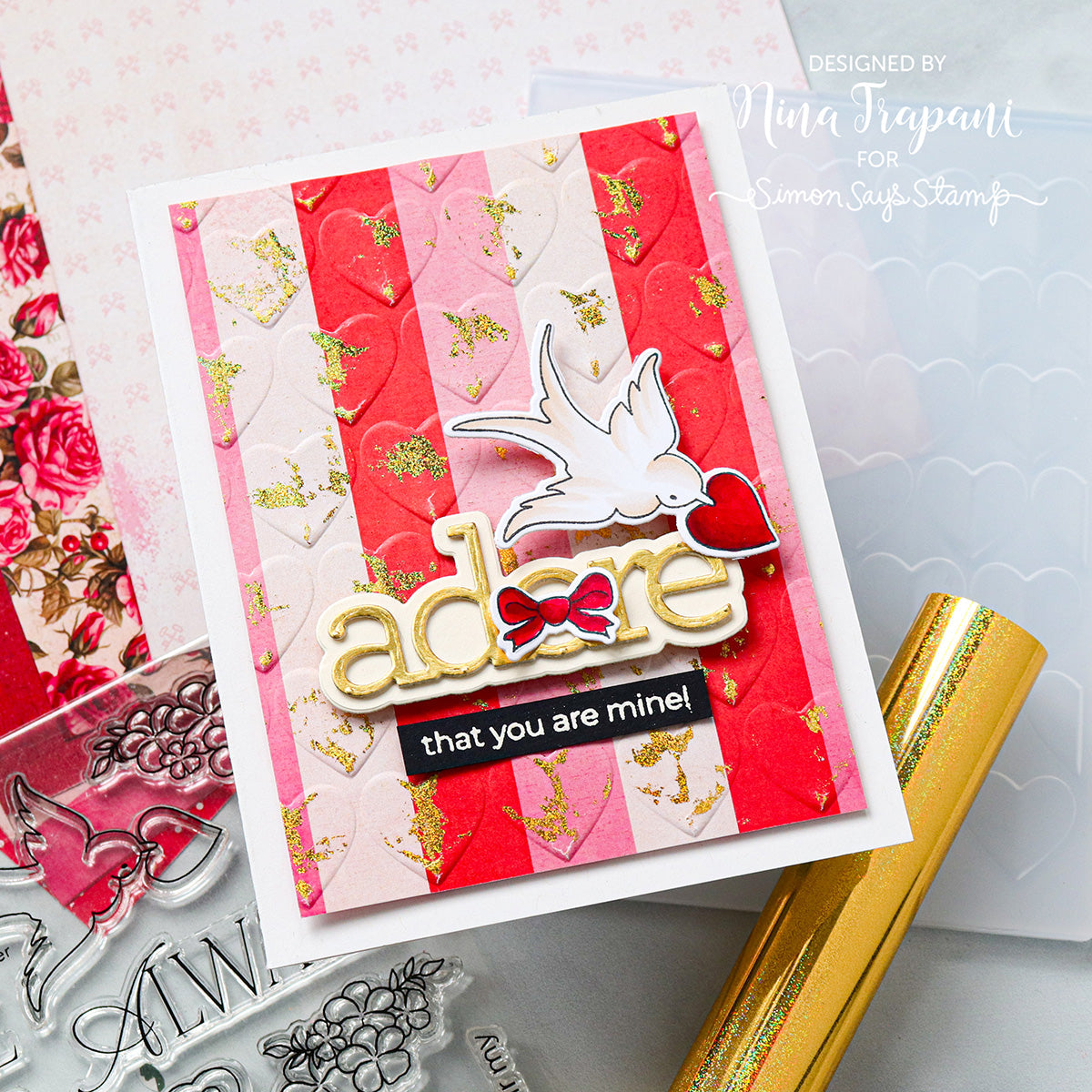 Simon Says Stamp Always and Forever Companions Wafer Dies 1246sdc To Be Loved Valentine's Day Card | color-code:ALT01