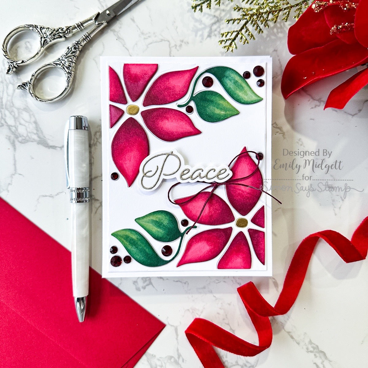 Simon Says Stamp Angel Wings Wafer Dies 1490sdc And Everything Nice Christmas Card