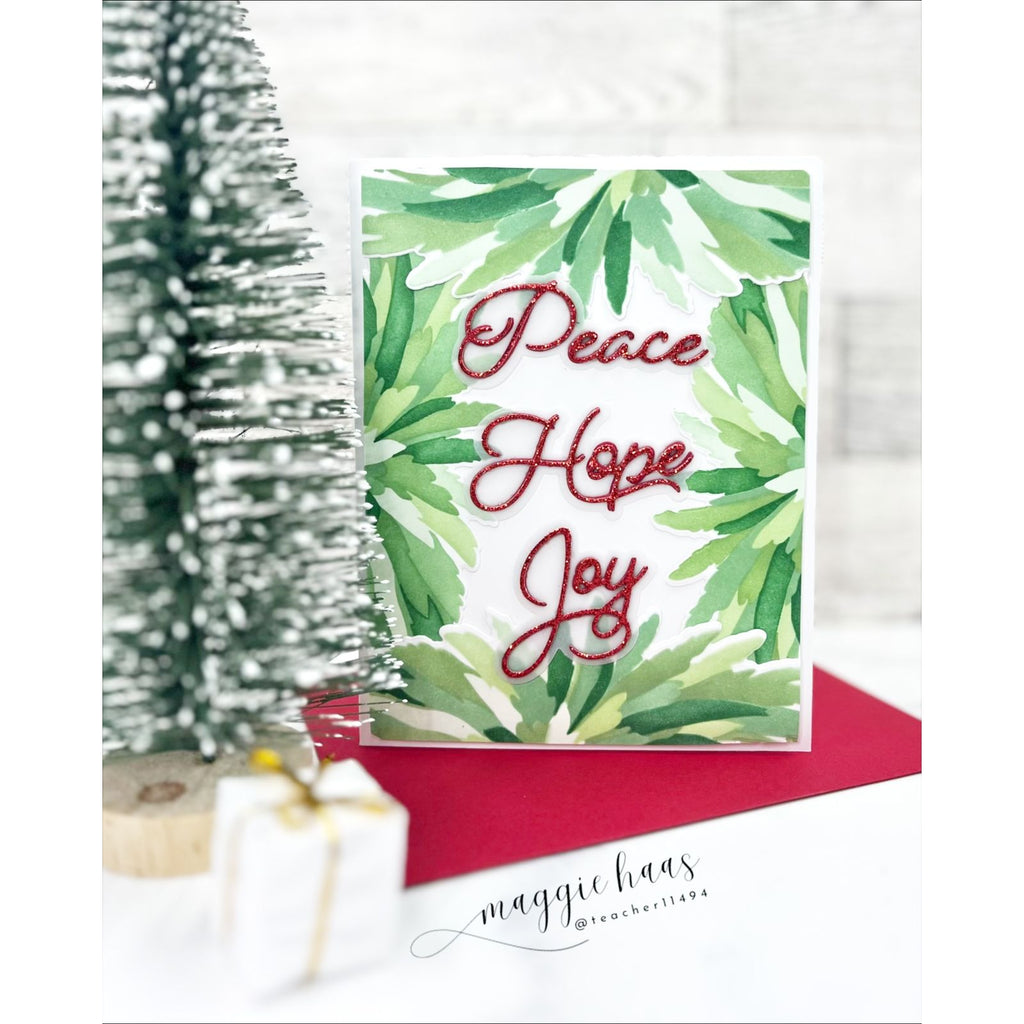Simon Says Stamp Set of 3 Stencils Angel Wings 1106stc And Everything Nice Christmas Card
