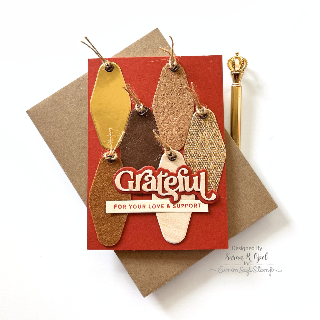 Simon Says Stamp Antique Brass Eyelets 1025abe Sugar and Spice Grateful Card
