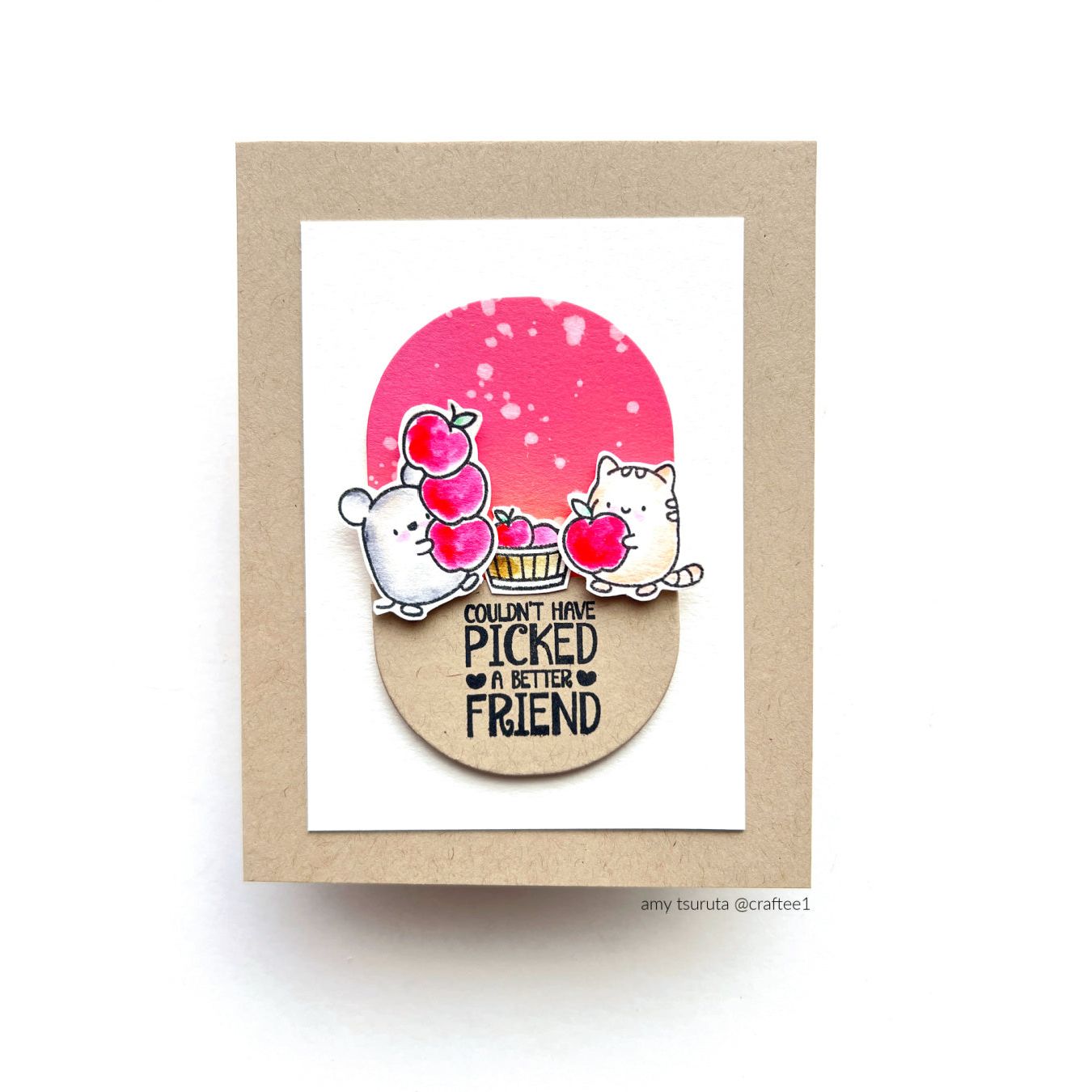 Simon Says Stamps and Dies Apple of My Eye set1047ae STAMPtember Friend Card