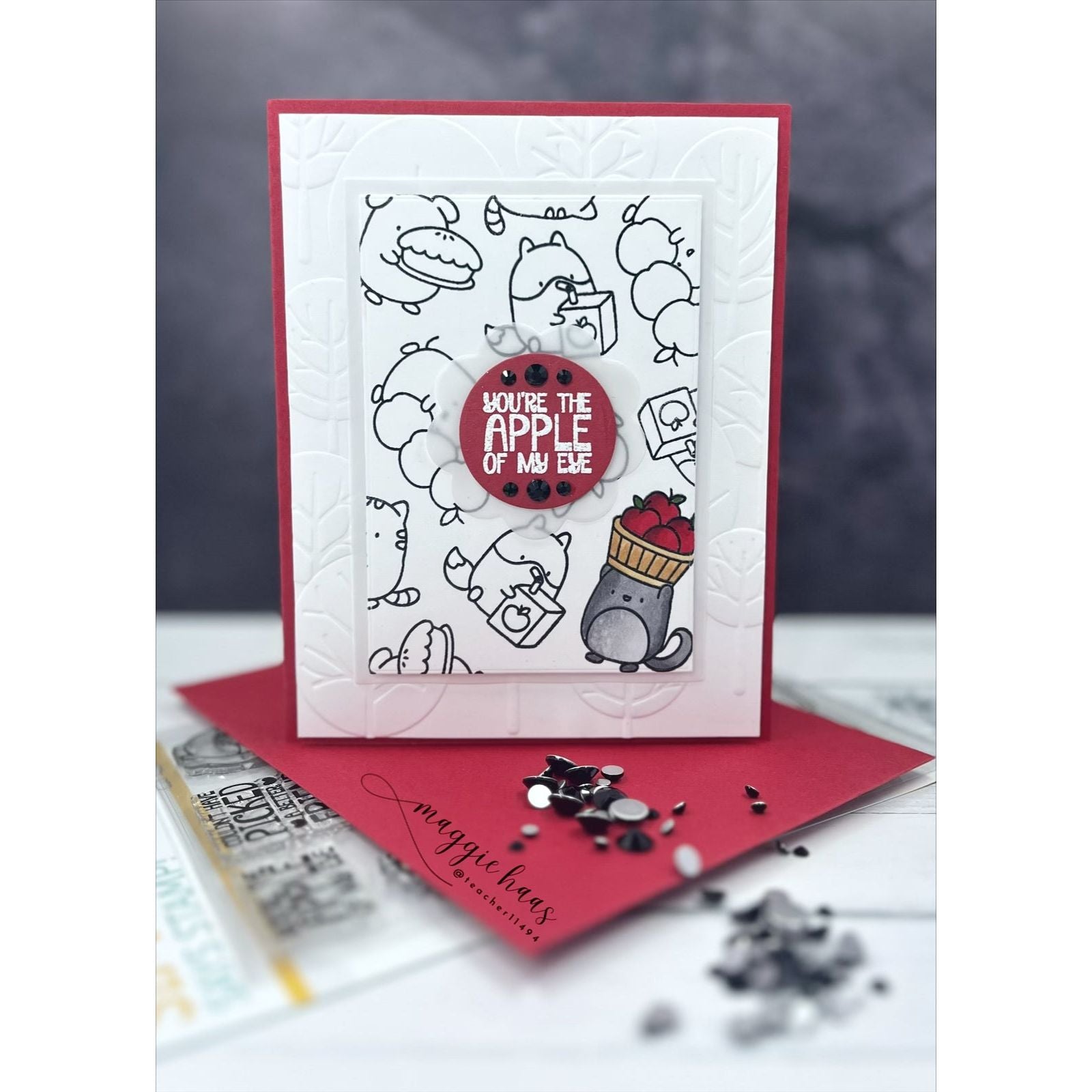 Simon Says Stamps and Dies Apple of My Eye set1047ae STAMPtember Friend Card