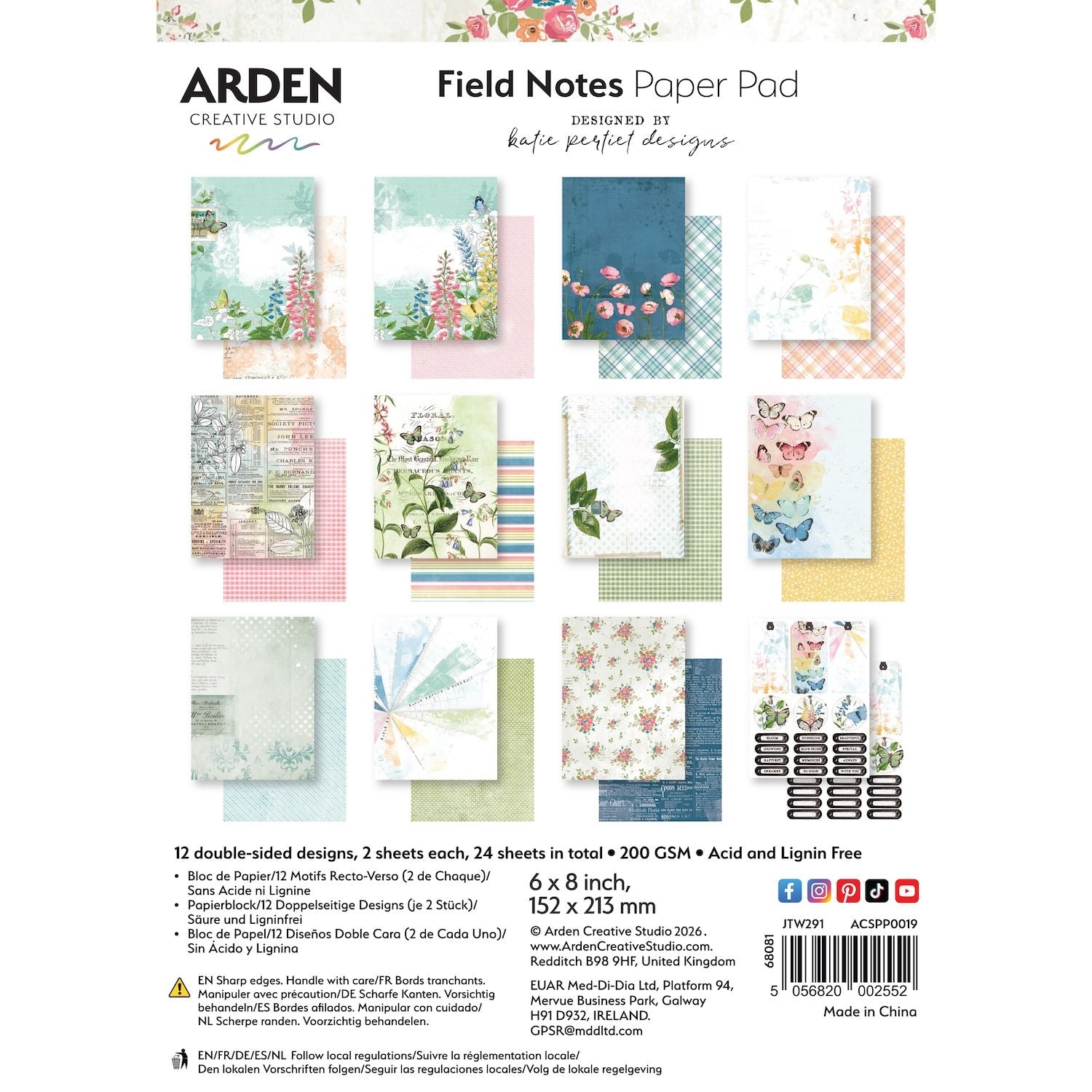 Arden Creative Studio Field Notes 6x8 Paper Pad acspp0019 image 1
