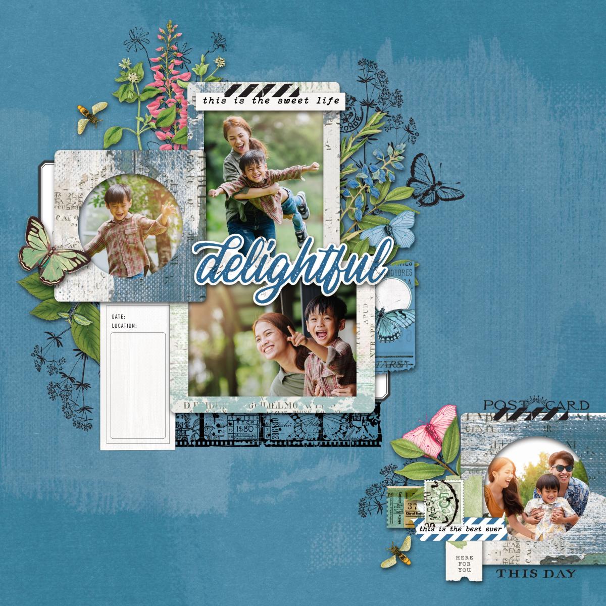Arden Creative Studio Field Notes Solids 12x12 Paper Pad acspp0018 scrapbook page