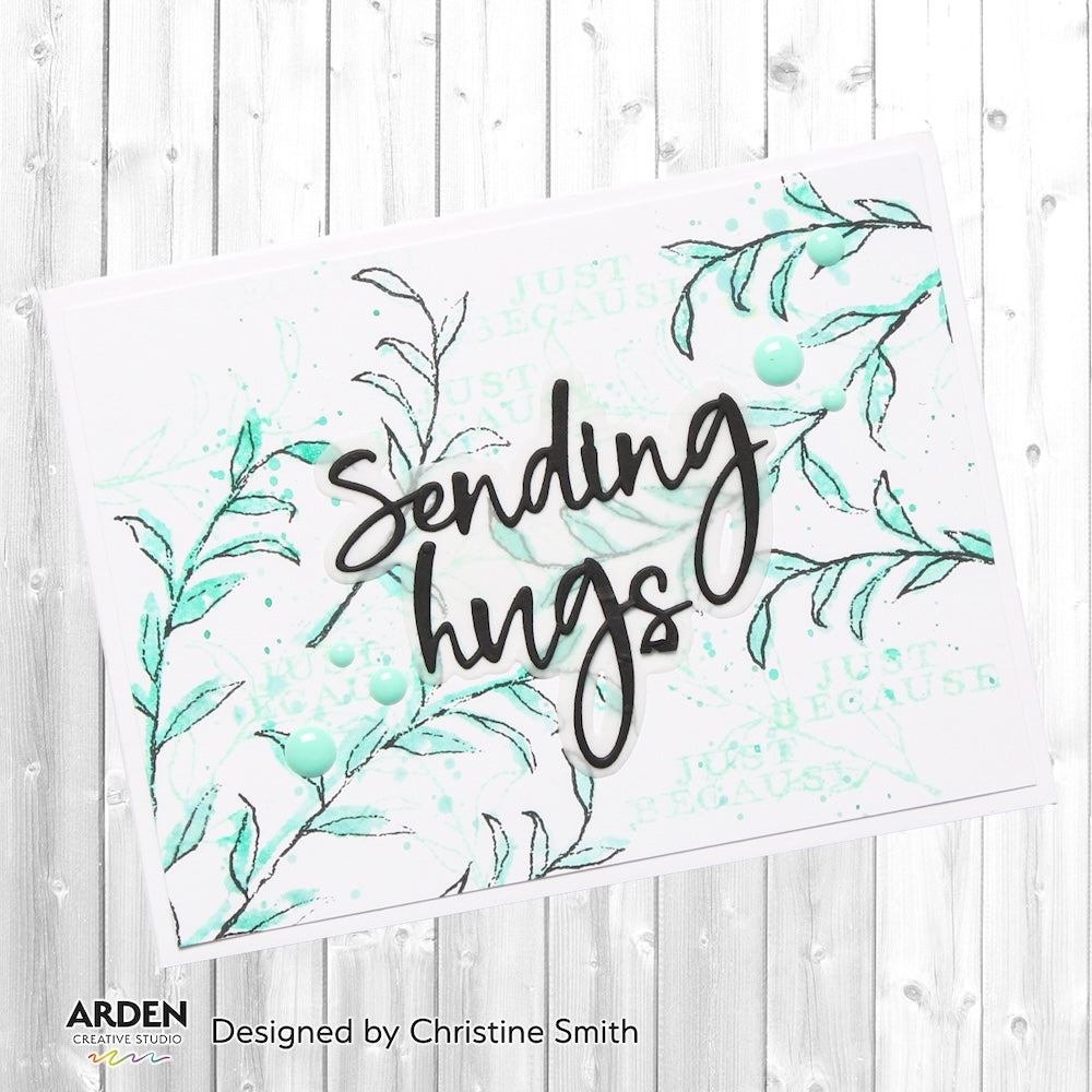 Arden Creative Studio Maker Series Field Notes Stem Sketches Clear Stamp Set acscs0022 leaves