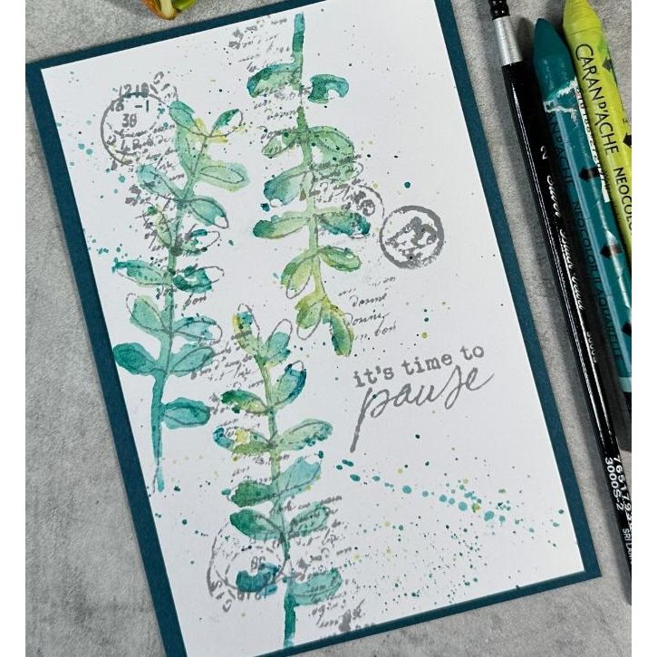 Arden Creative Studio Maker Series Letter Box Postmarks Clear Stamp Set acscs0016 leaf