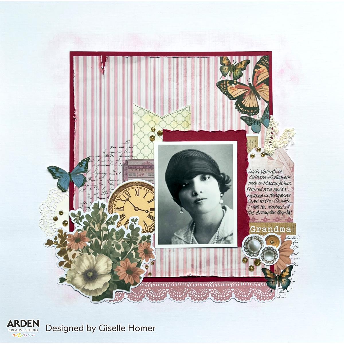 Arden Creative Studio Remembering Ephemera Pack acsep0009 butterflies