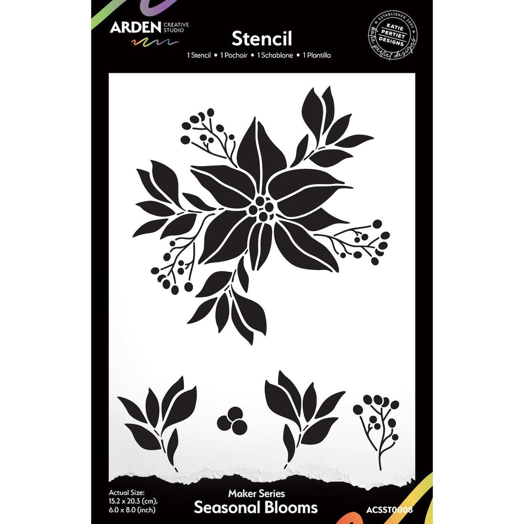 Arden Creative Studio Seasonal Blooms Stencil acsst0008