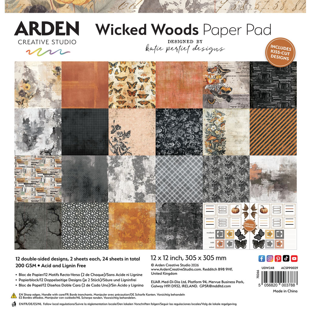 Arden Creative Studio Wicked Woods 12x12 Paper Pad acspp0029