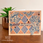 Simon Says Stamp Set of 3 Stencils Argyle Builder 1075st Rain or Shine Sympathy Card