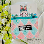 Simon Says Stamp Set of 3 Stencils Argyle Builder 1075st Rain or Shine Easter Card