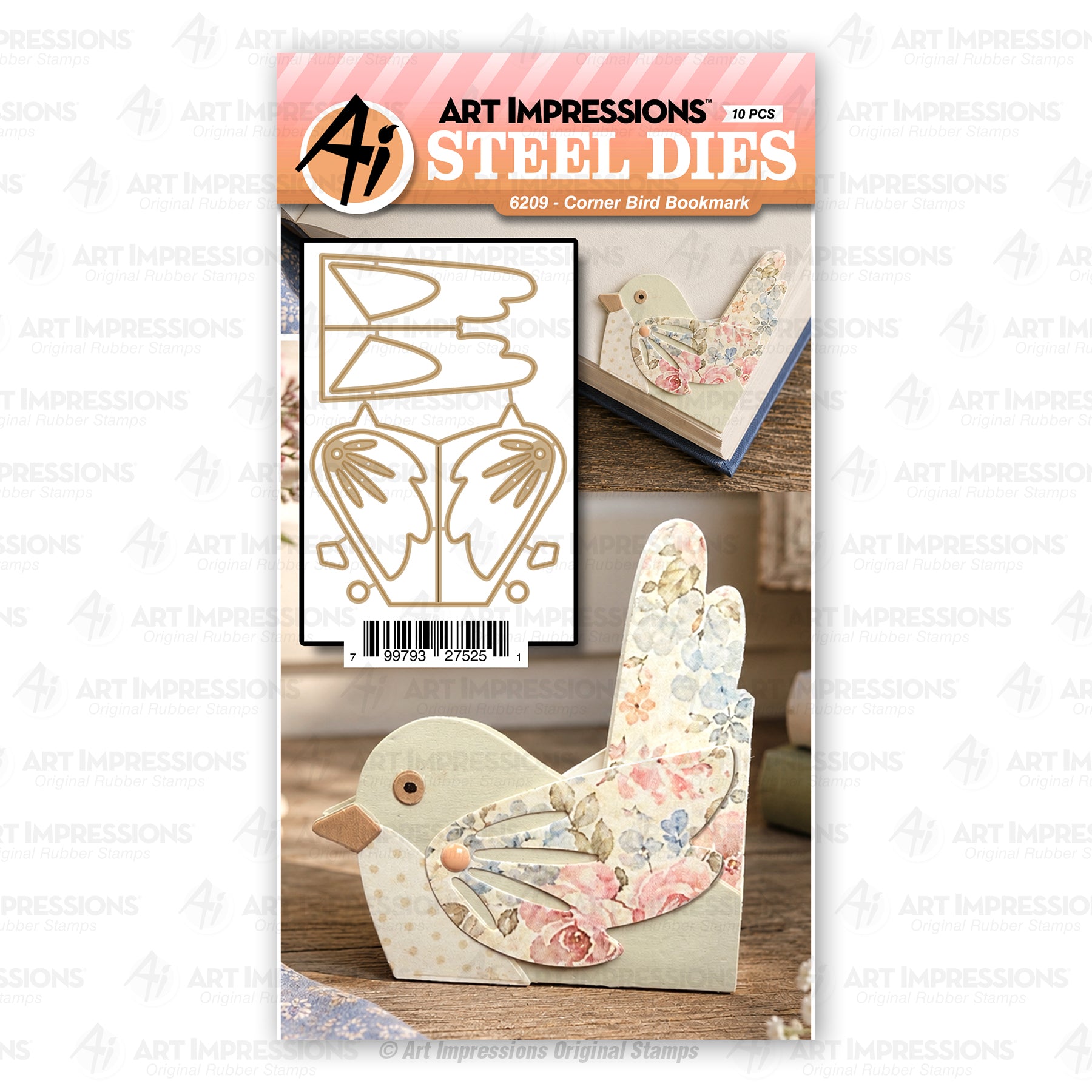 Art Impressions Corner Bird Bookmark Dies 6209