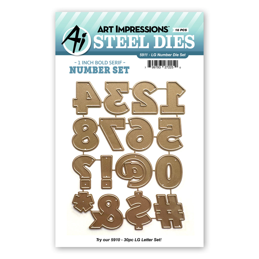 Art Impressions Large Number Dies 5911