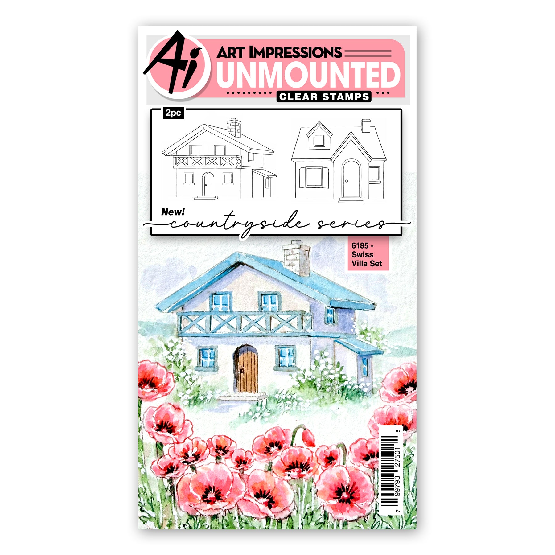 Art Impressions Swiss Villa Stamps 6185