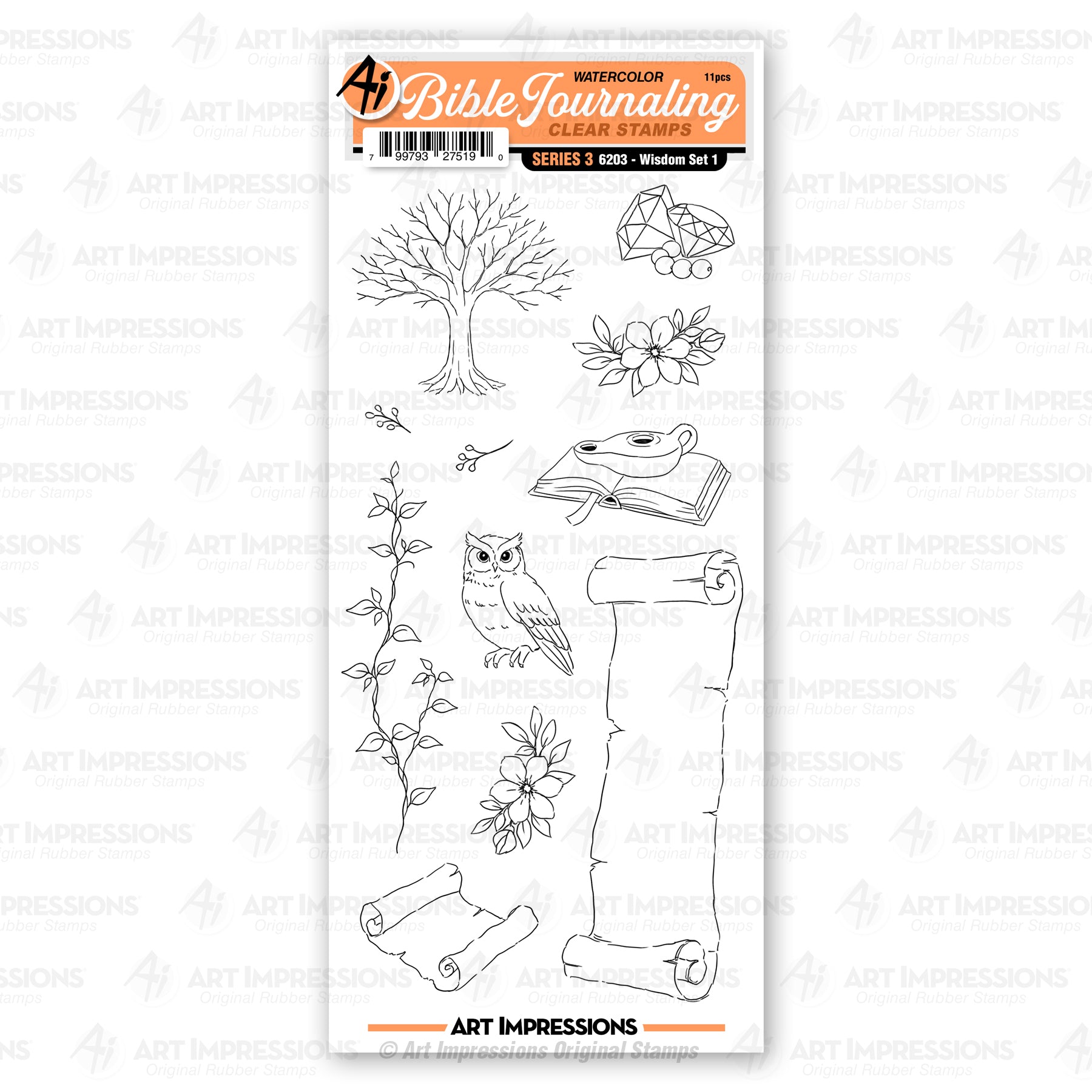 Art Impressions Wisdom Set 1 Stamps 6203