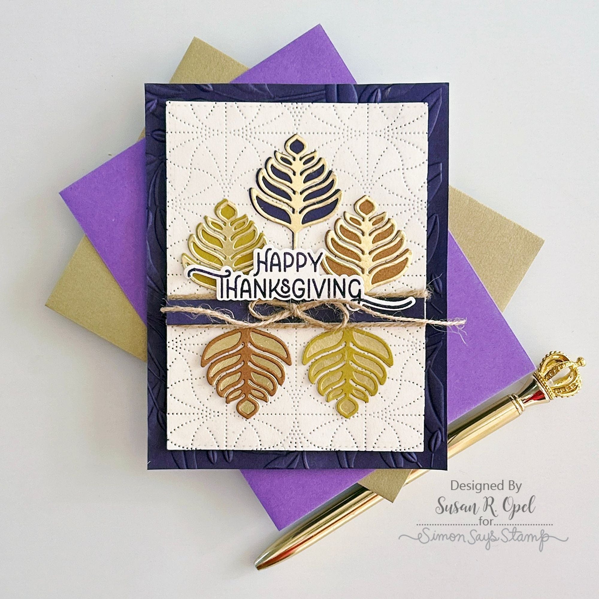 Simon Says Stamp Wafer Dies Artsy Pumpkins sssd112904c Stamptember Thanksgiving Card