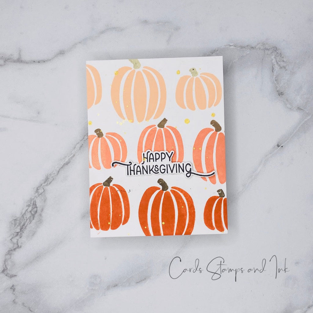 Simon Says Stamps and Dies Artsy Pumpkins set664ap Stamptember Thanksgiving Card