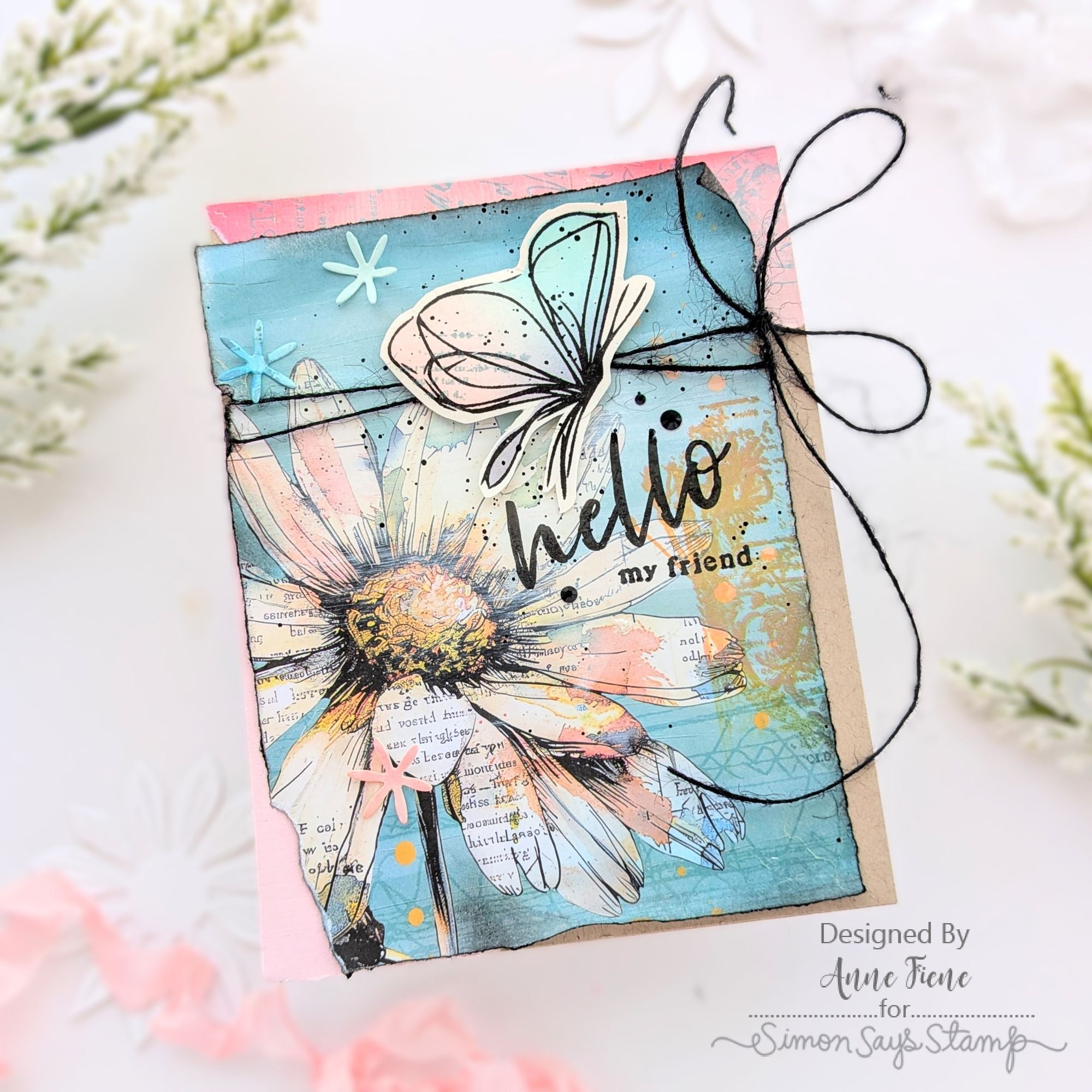 Simon Says Stamps and Dies A Little Artsy set1212la Hello Card | color-code:ALT01