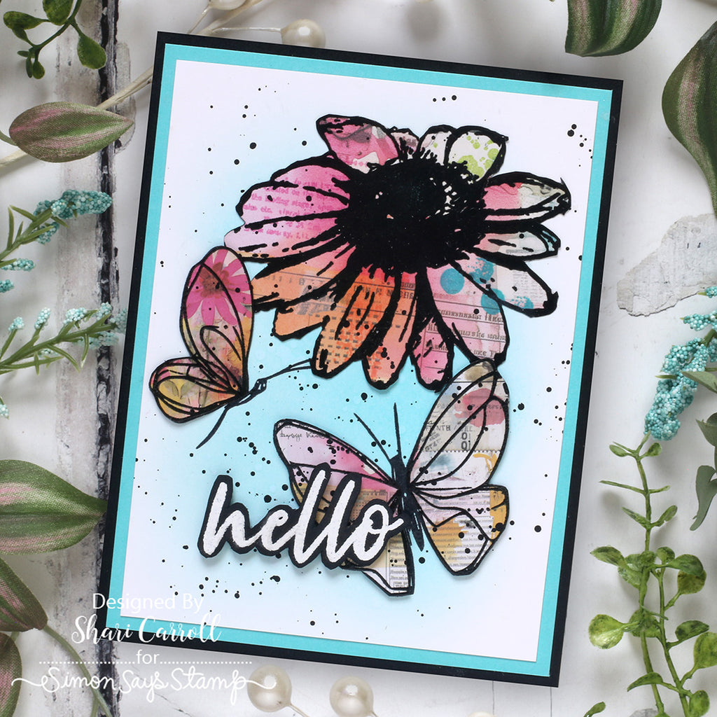Simon Says Clear Stamps A Little Artsy 2416ssc Hello Card | color-code:ALT05