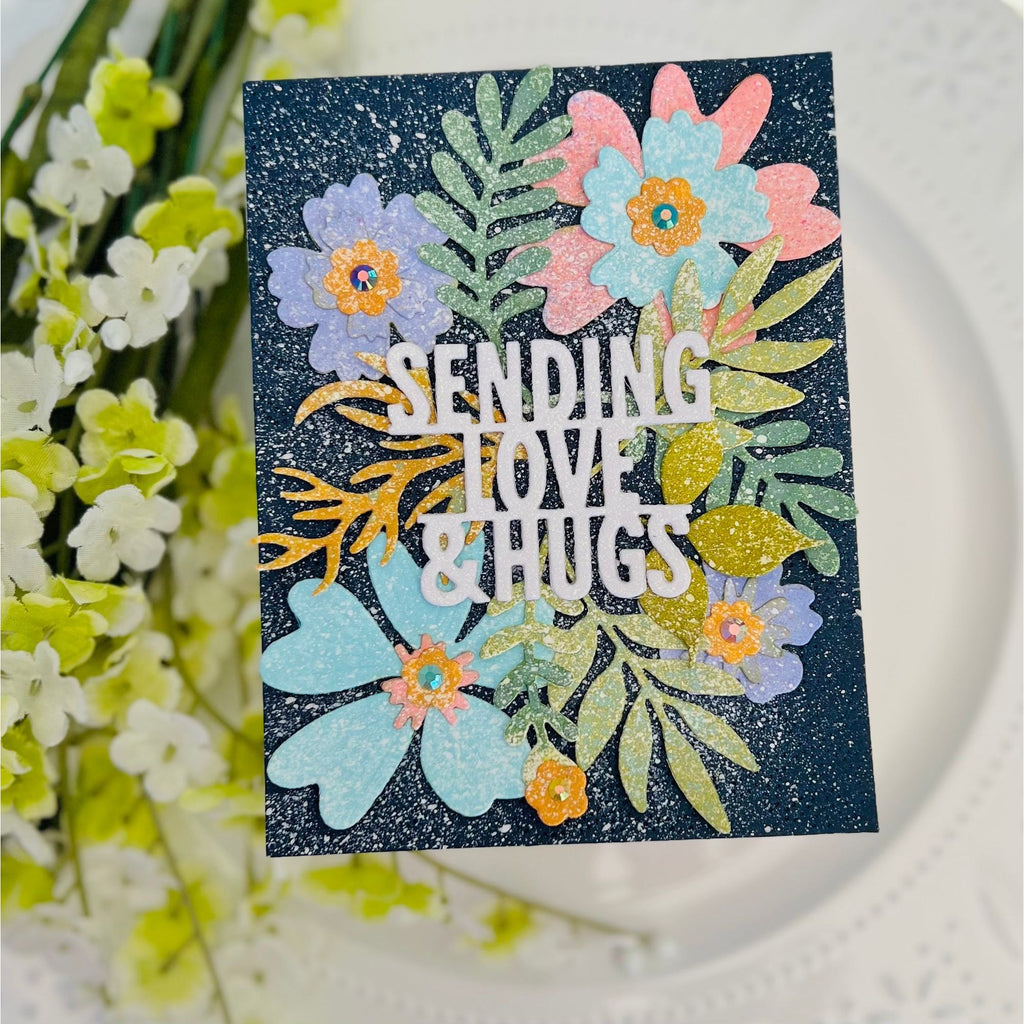 Simon Says Stamp Aurora Blooms Wafer Dies sssd112938 Diecember Hugs Card
