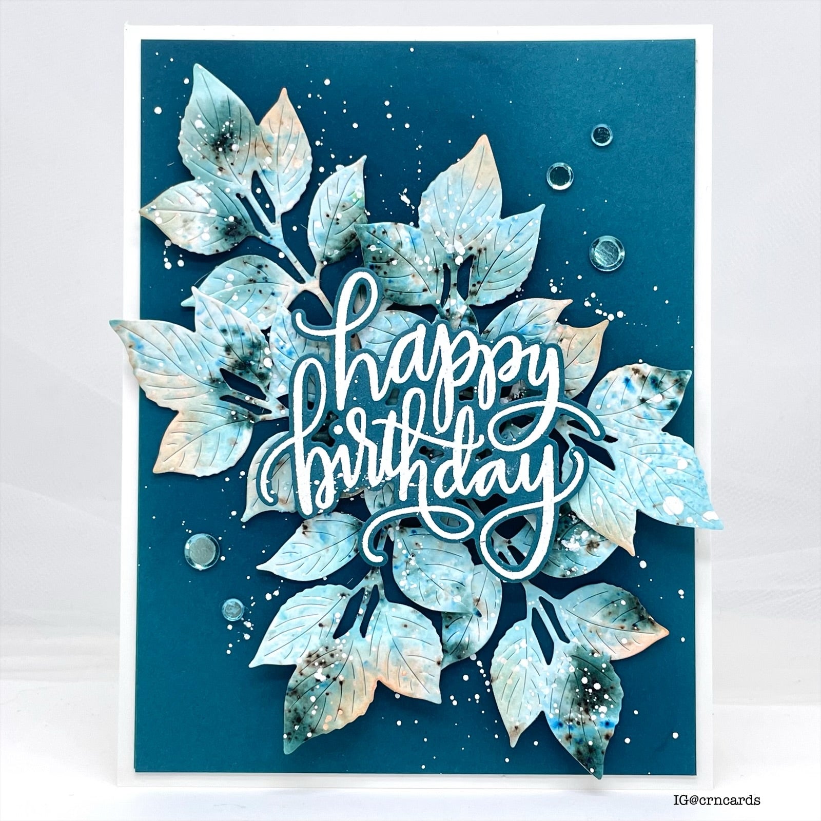 Simon Says Stamp Autumn Leaf Branch Wafer Dies s1079 STAMPtember Birthday Card