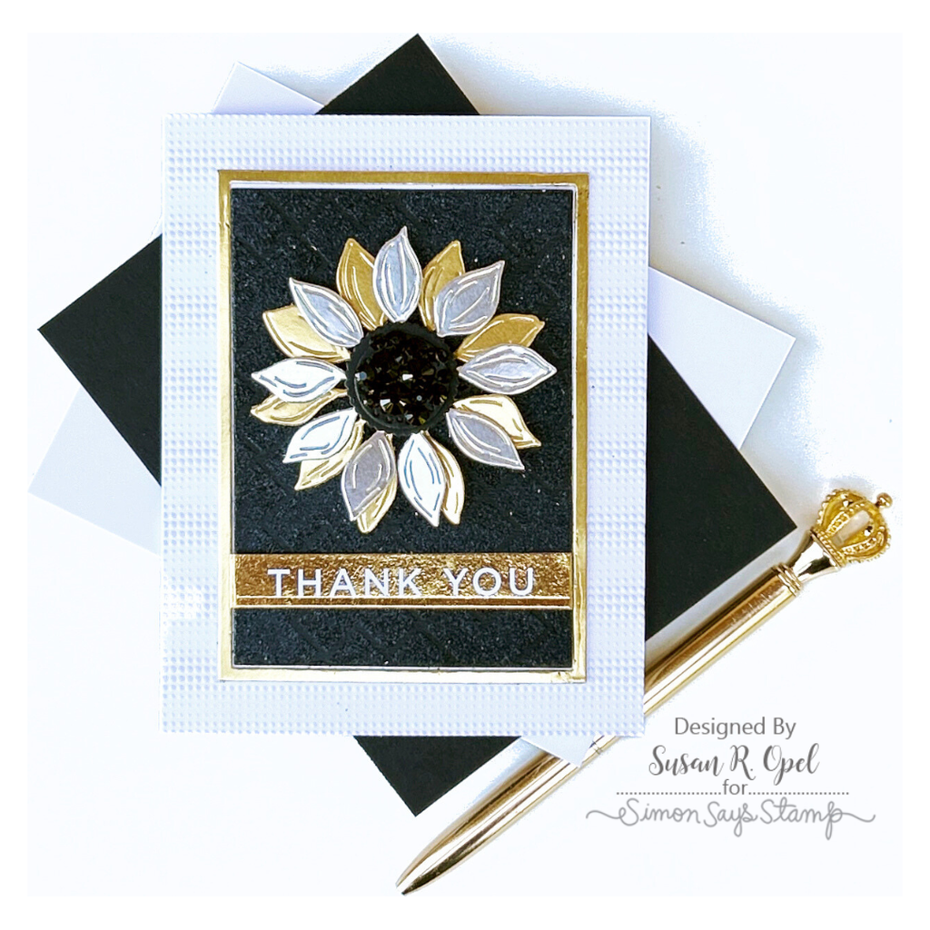 Simon Says Stamp 8 Sheets Cardstock Matte Gold ssp1035 Thank You Card