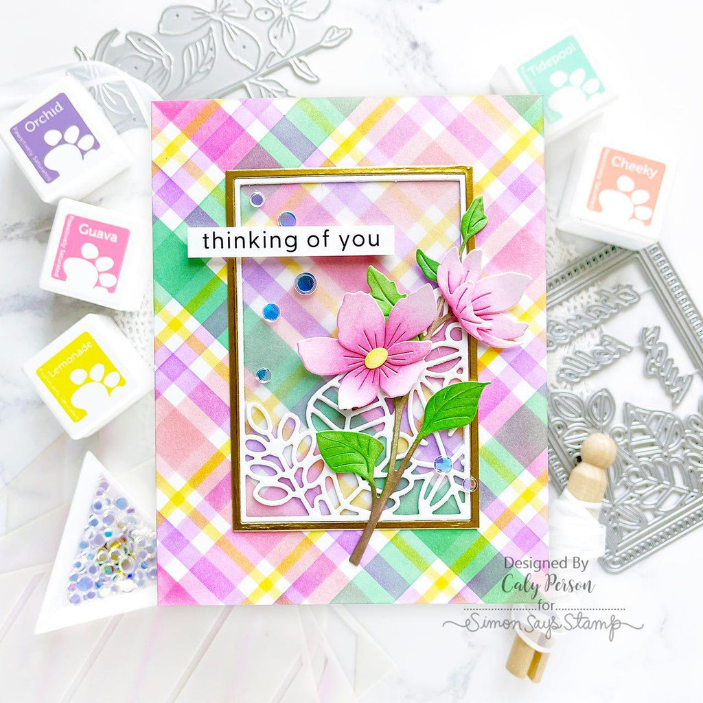 Simon Says Stamp Autumn Leaf Frames Wafer Dies 1116sd Stamptember Thinking of You Card | color-code:ALT03