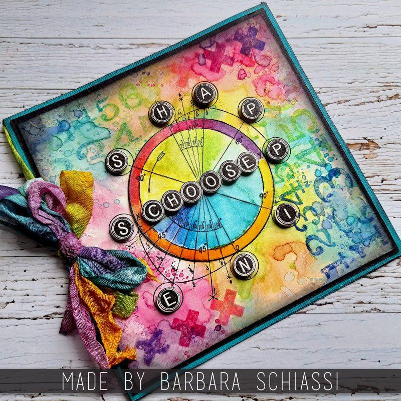 Tim Holtz Cling Rubber Stamps Deconstructed cms489 watercolor rainbow