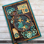 Tim Holtz Sizzix Vault World Travel Thinlits Dies 666606 time to go