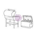 Purple Onion Designs Cooler And BBQ Unmounted Cling Stamps pod1398*
