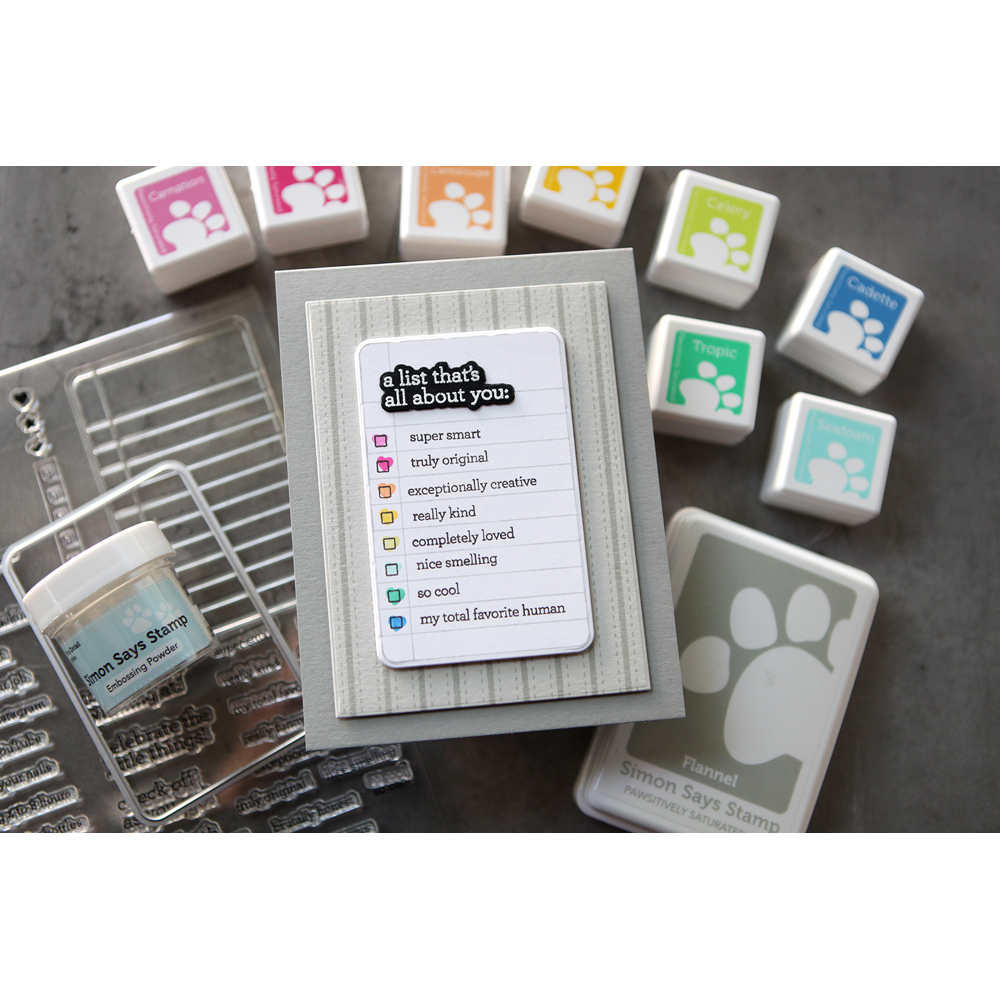 CZ Design Noted Wafer Dies czd201c Just A Note List About You Card Friend Checklist | color-code:ALT04