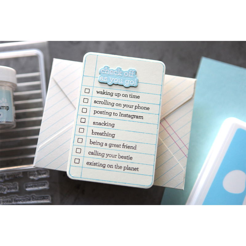 CZ Design Noted Wafer Dies czd201c Just A Note List About You Card Friend Checklist | color-code:ALT01