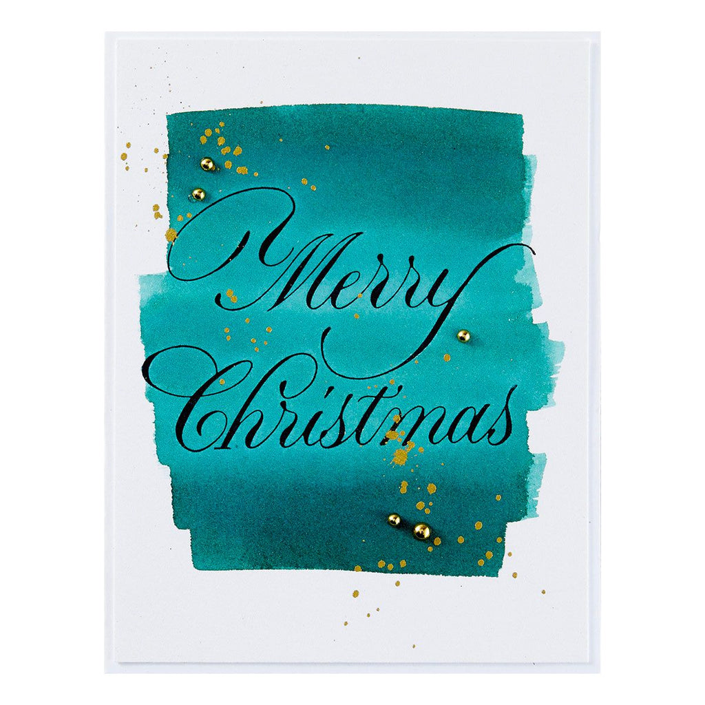 Spellbinders Copperplate Merry Christmas Press Plate bp-177 holidays