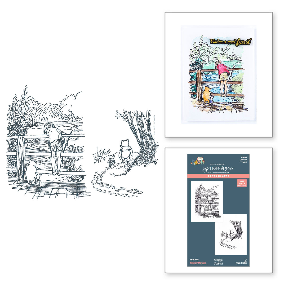 Spellbinders Friendly Moments Press Plates bp-286