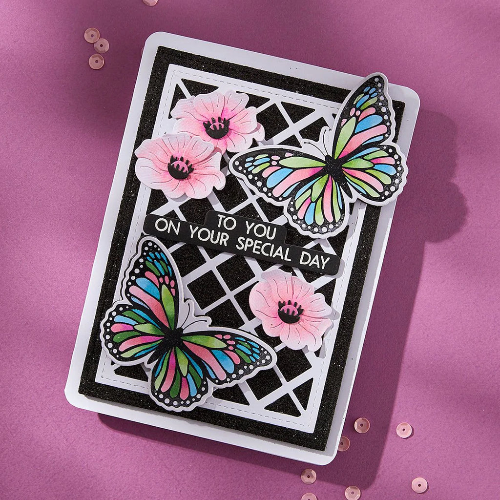 Spellbinders Butterfly Silhouettes Registration Press Plate and Die Set bpr-028
