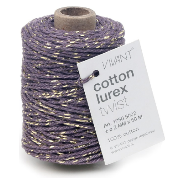 Vivant Lurex Aubergine Cotton Cord 54.68 yards 1050.5002.36