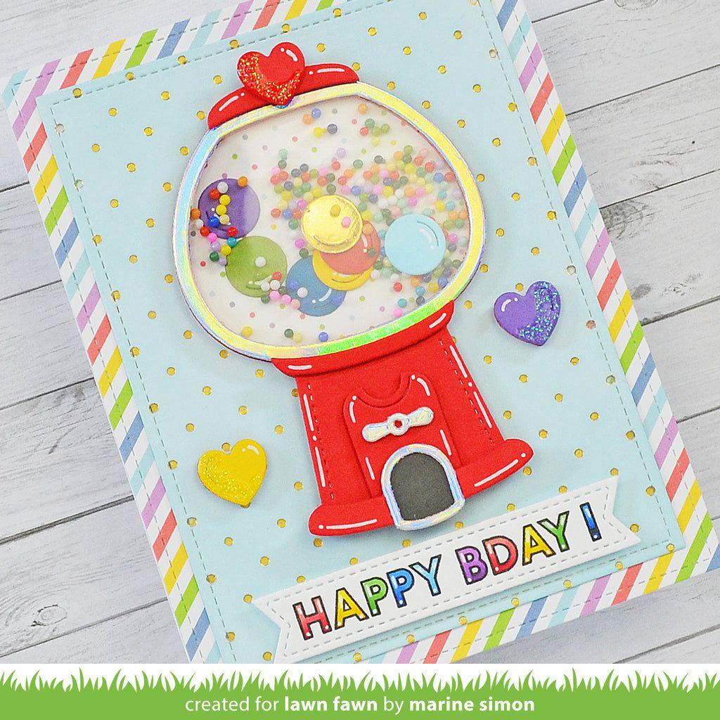 Lawn Fawn Build-A-Gumball Machine Dies lf3431 Happy Bday