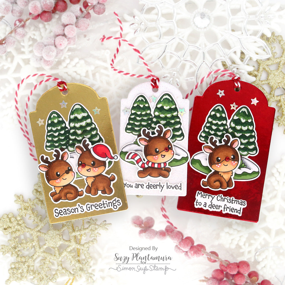 Simon Says Stamps and Dies Baby Fawn set1092bf And Everything Nice Christmas Tags | color-code:ALT01