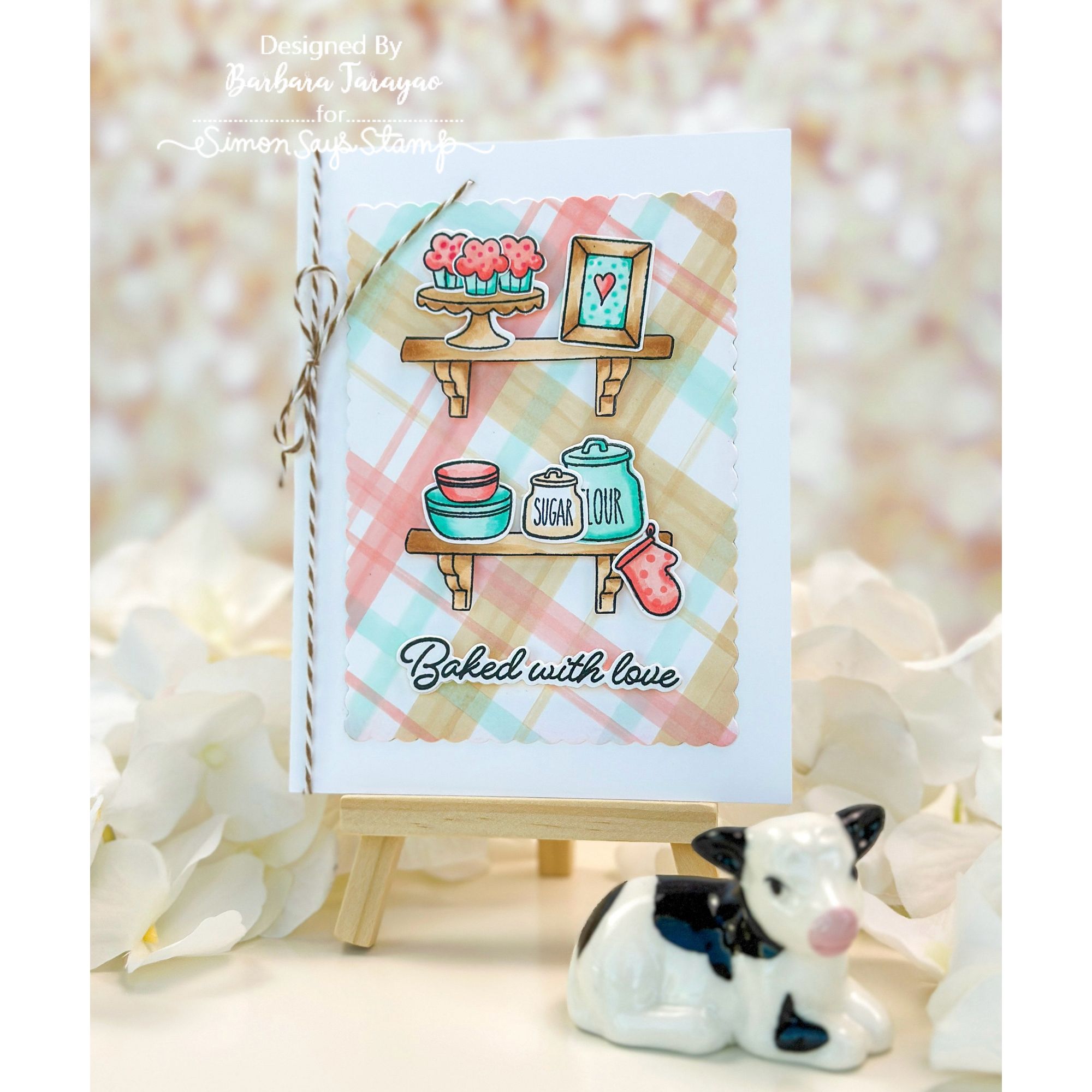 Simon Says Stamp Baked with Love Wafer Dies 1396sdc STAMPtember Love Card