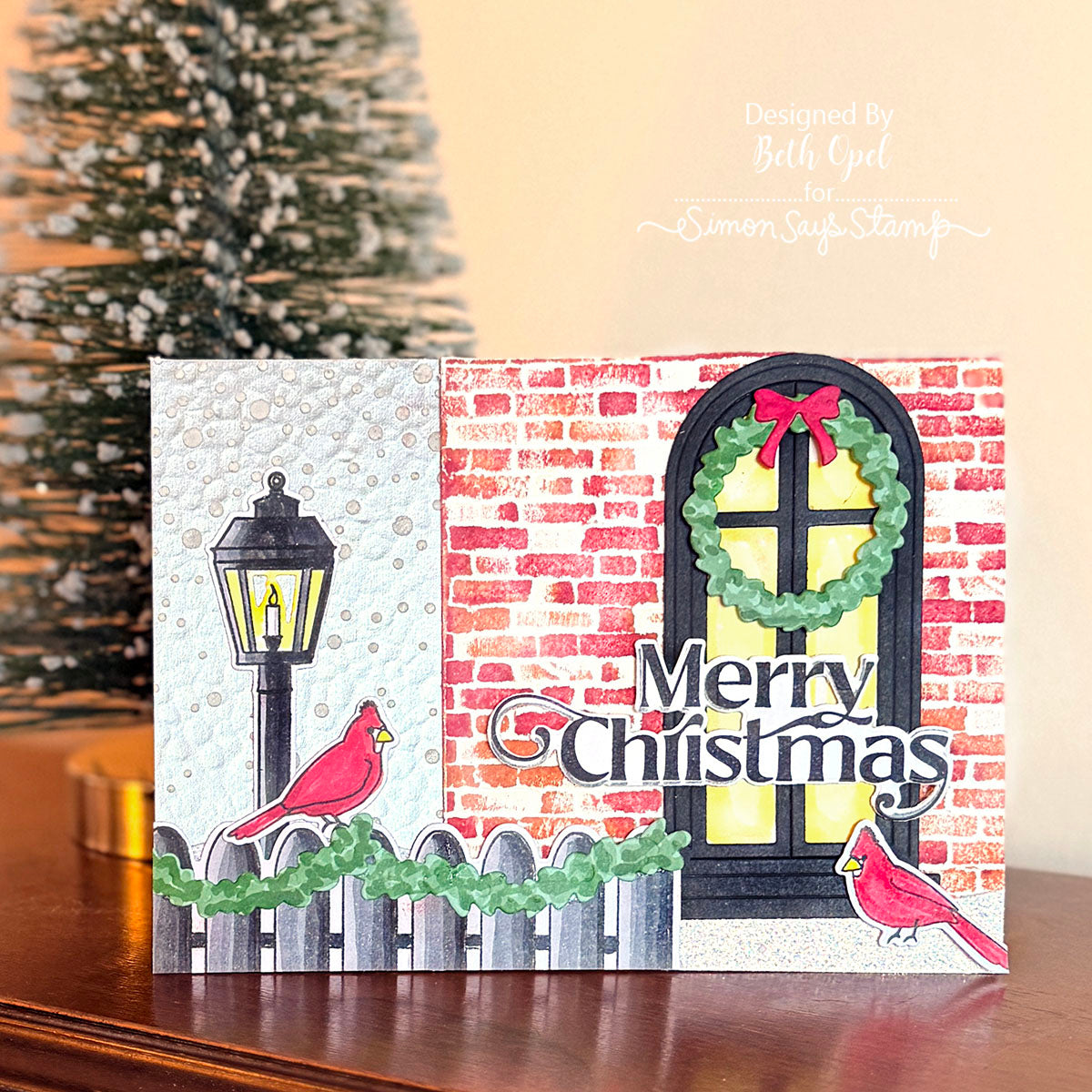Simon Says Stamp Holiday Windows Dies Bundle set1102hw And Everything Nice Christmas Card