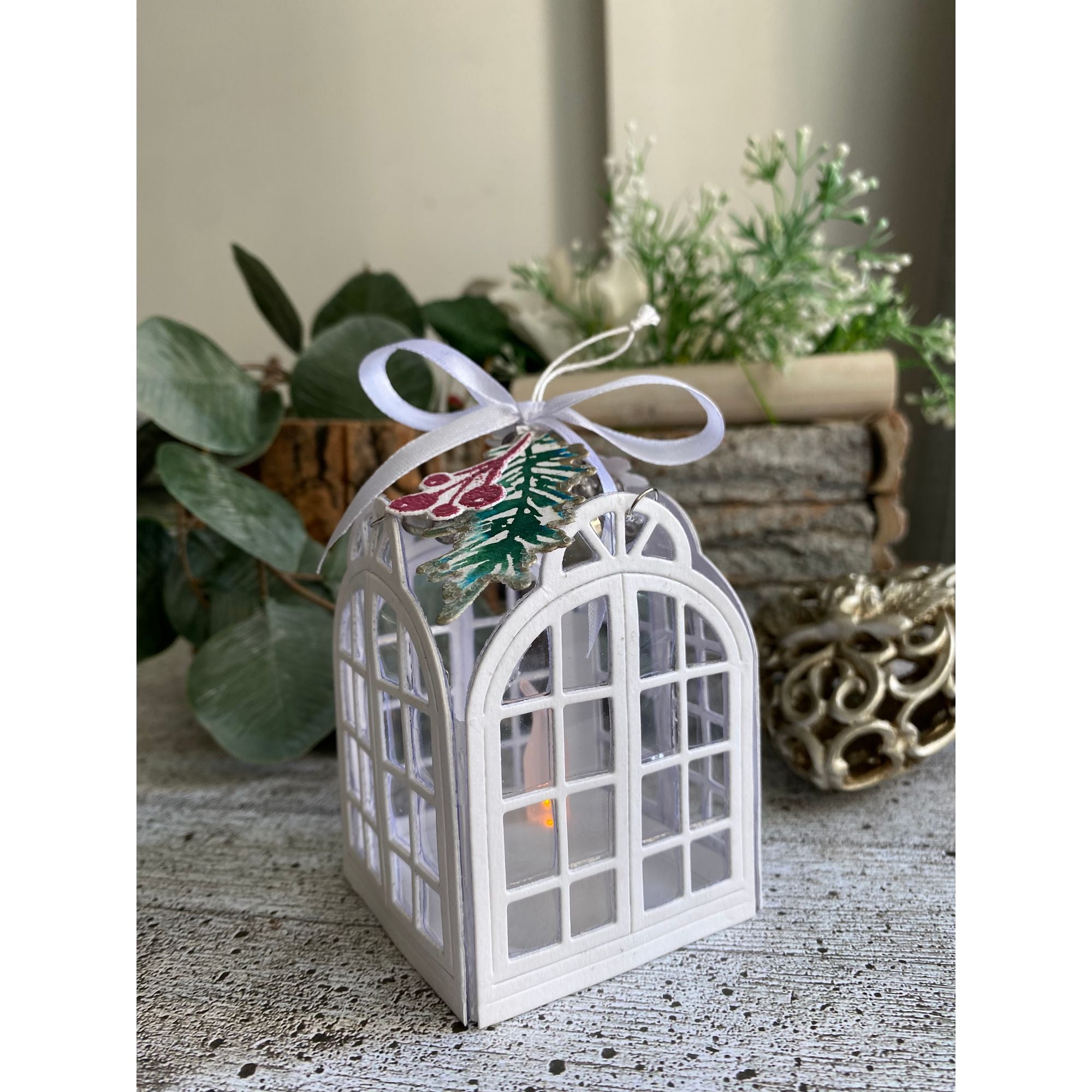 Simon Says Stamp Holiday Windows Dies Bundle set1102hw And Everything Nice Christmas Luminaria