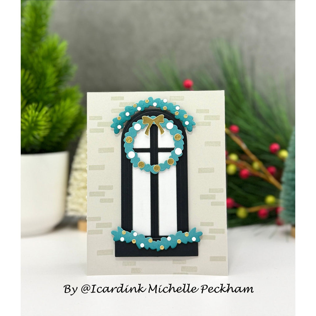 Simon Says Stamp Holiday Windows Dies Bundle set1102hw And Everything Nice Christmas Card