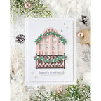 Simon Says Stamp Balcony Windows Wafer Dies 1477sd And Everything Nice Christmas Card