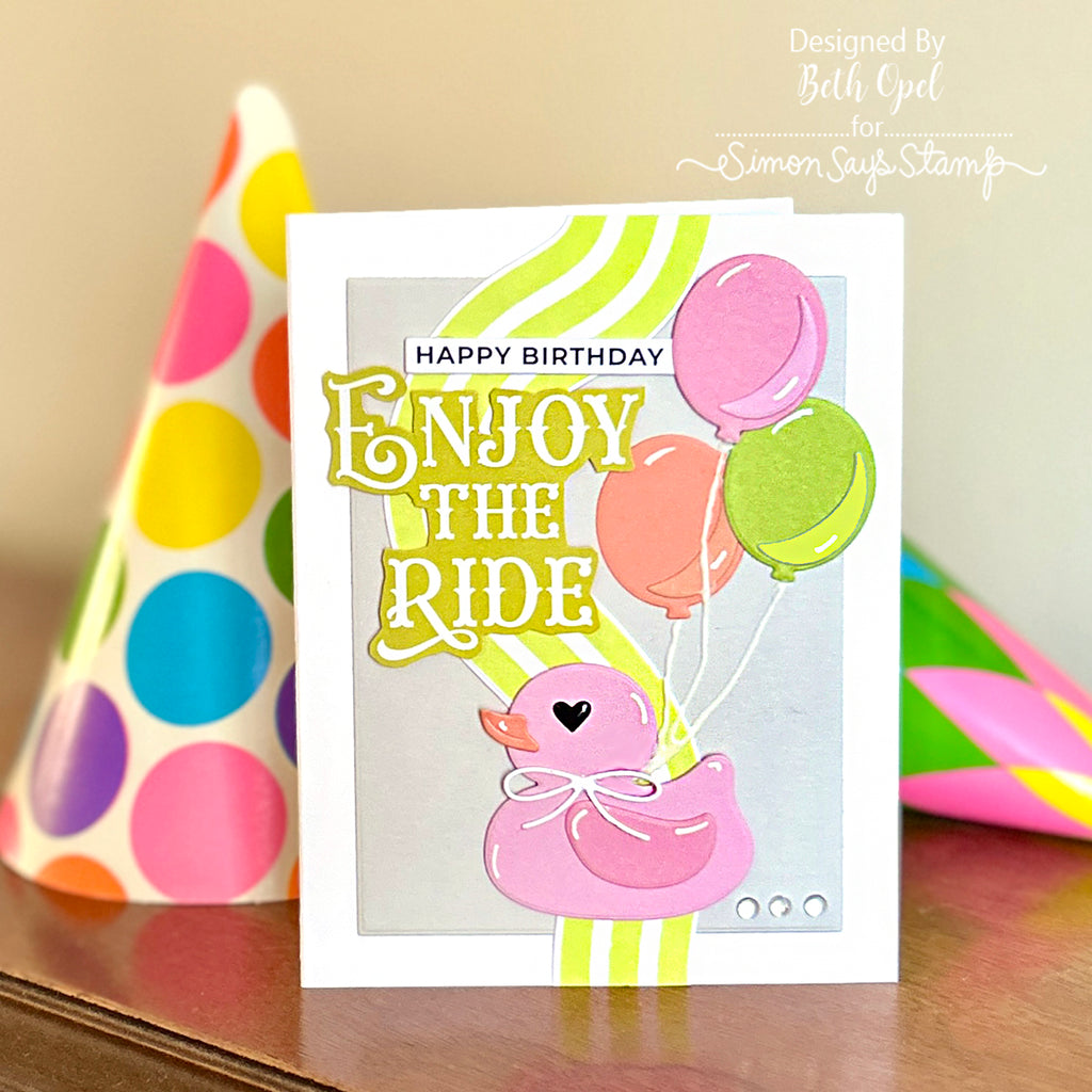 Simon Says Stamp Party Balloon Wafer Dies 1453sd Birthday Card