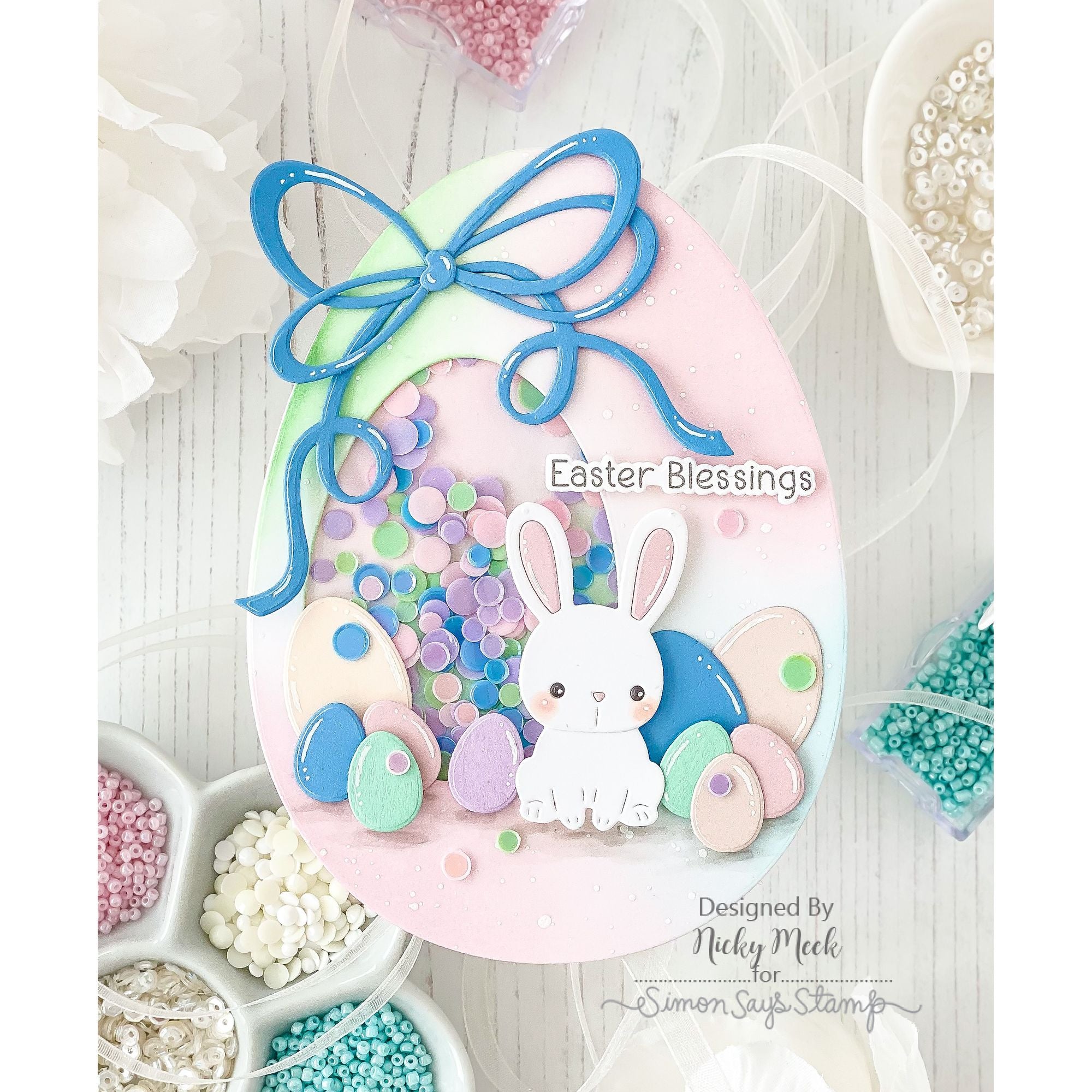 Simon Says Stamp Basic Shapes Nested Eggs 1579sd Beautiful Moments Easter Card