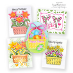 Simon Says Stamp Stencil Basket of Blooms 1123stc Beautiful Moments Spring Card Set | color-code:ALT01