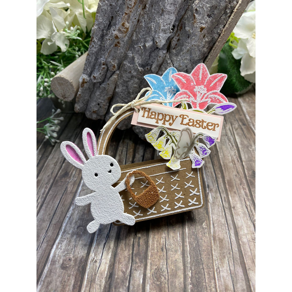 Simon Says Clear Stamps Basket of Blooms 2380ssc Beautiful Moments Easter Card